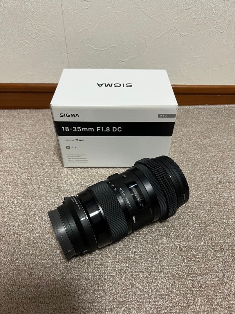 Eマウント変換付きSIGMA 18-35mm F1.8 DC ズームレンズ