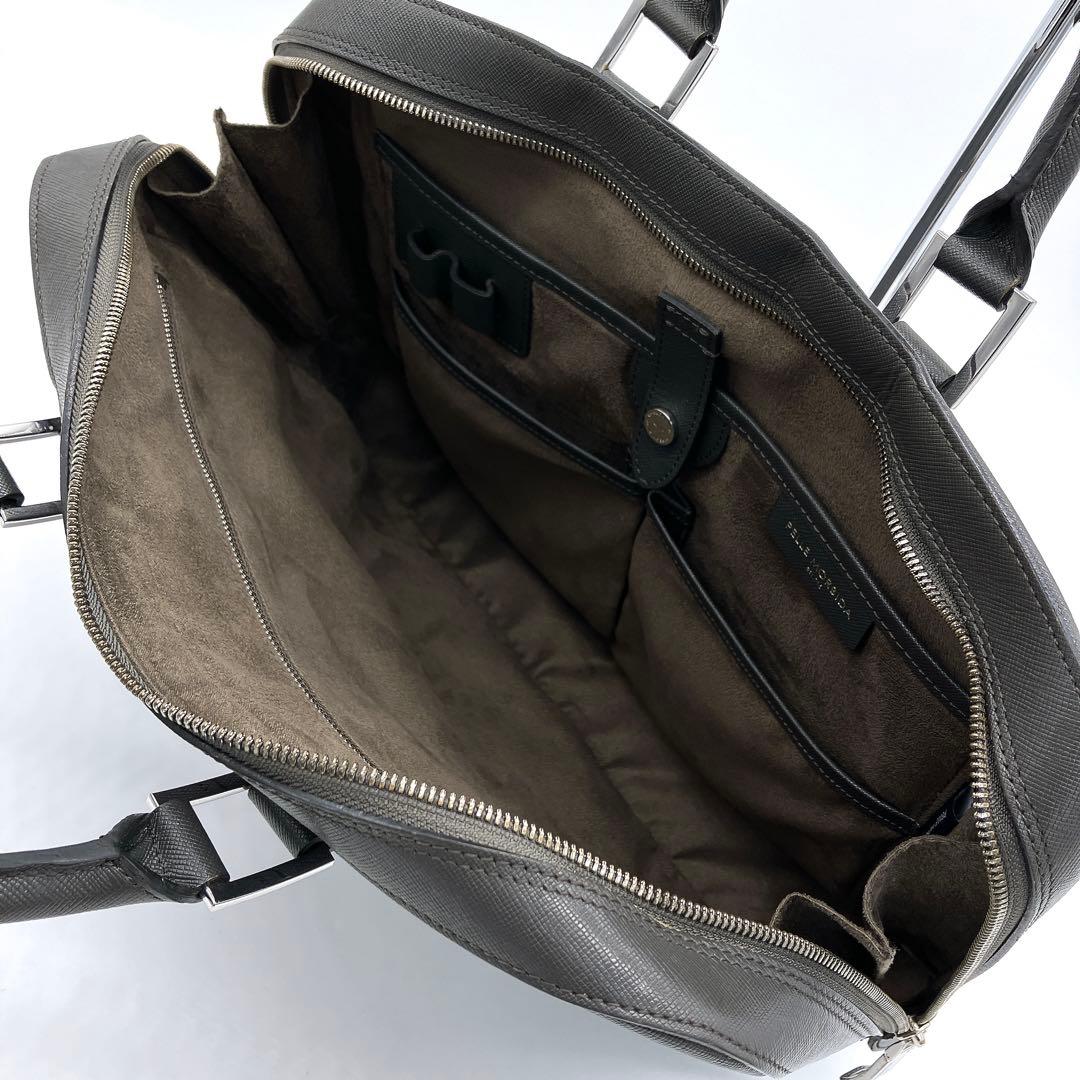 【PELLE MORBIDA】ブリーフケース　Capitano レザー　グレー