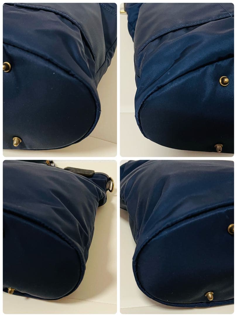 【美品】フェリージ Felisi トートバッグ　20-19 ネイビー