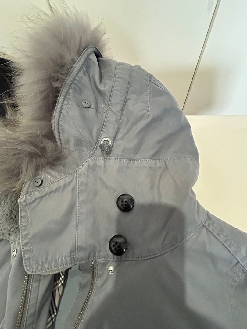 ジェン　BURBERRY BLUE LABELグレー モッズコート