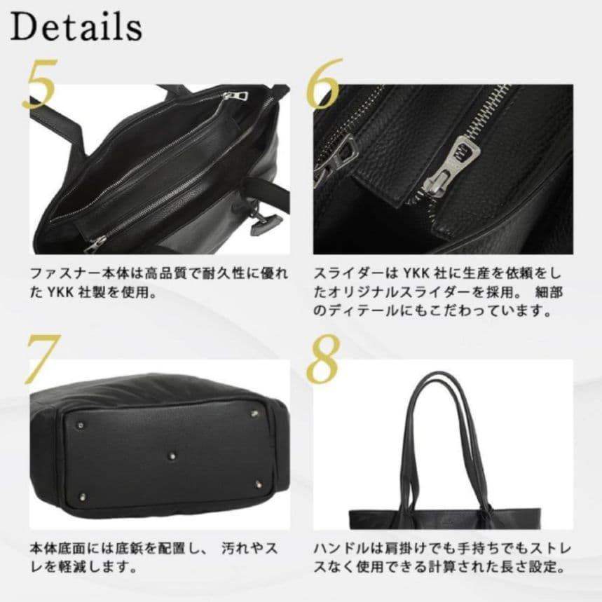 未使用級 SEEKER シュリンクレザー ドレープトートバッグ ネイビー 本革