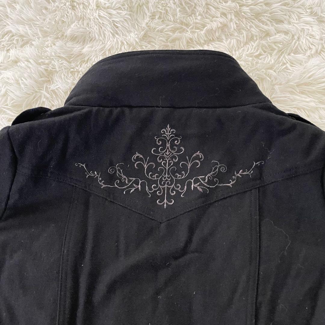 ローゼンカヴァリエ ミリタリーコート メタルボタン 刺繍 黒