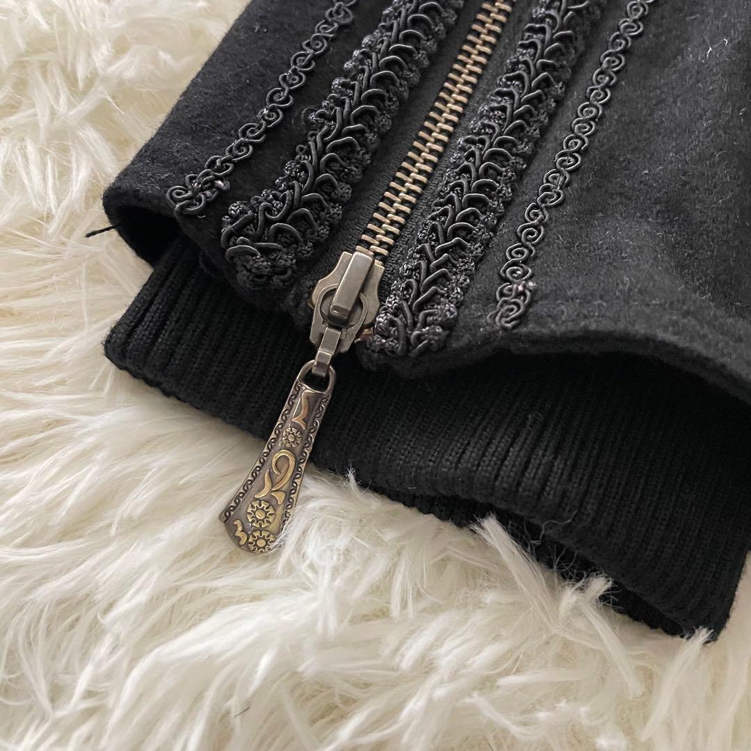 ローゼンカヴァリエ ミリタリーコート メタルボタン 刺繍 黒