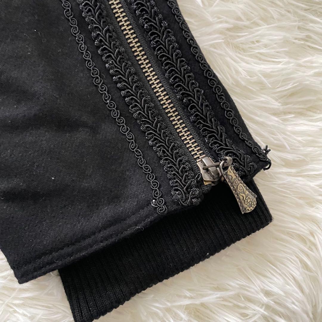 ローゼンカヴァリエ ミリタリーコート メタルボタン 刺繍 黒