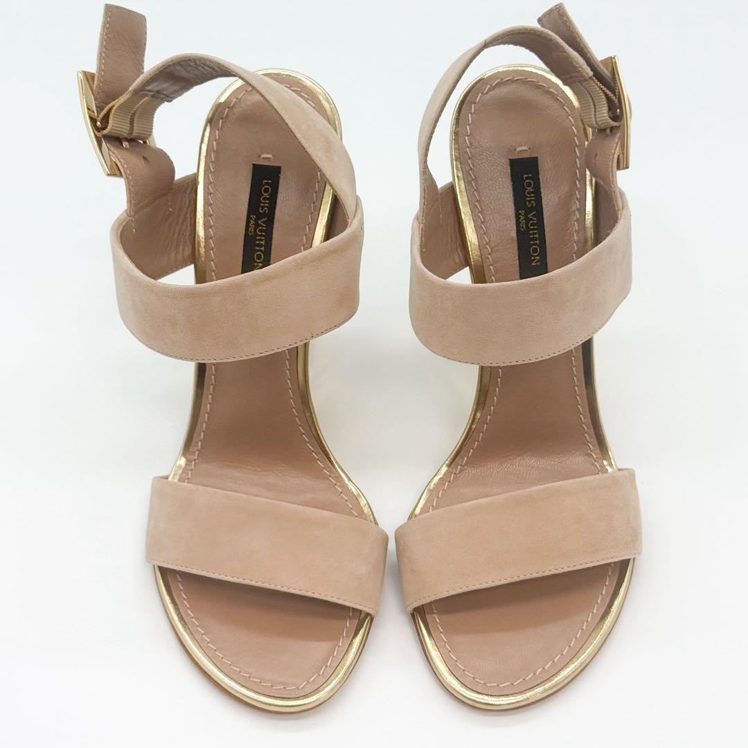 ♡美品♡ ルイヴィトン ウェッジソール スエード ストラップ ミュール