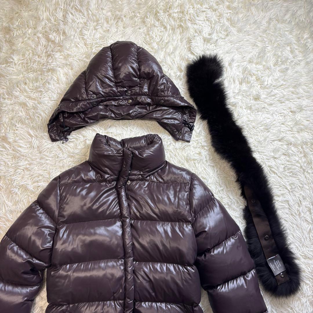 デュベティカ ダウンコート Deneb フォックスファー 2WAYブラウン L