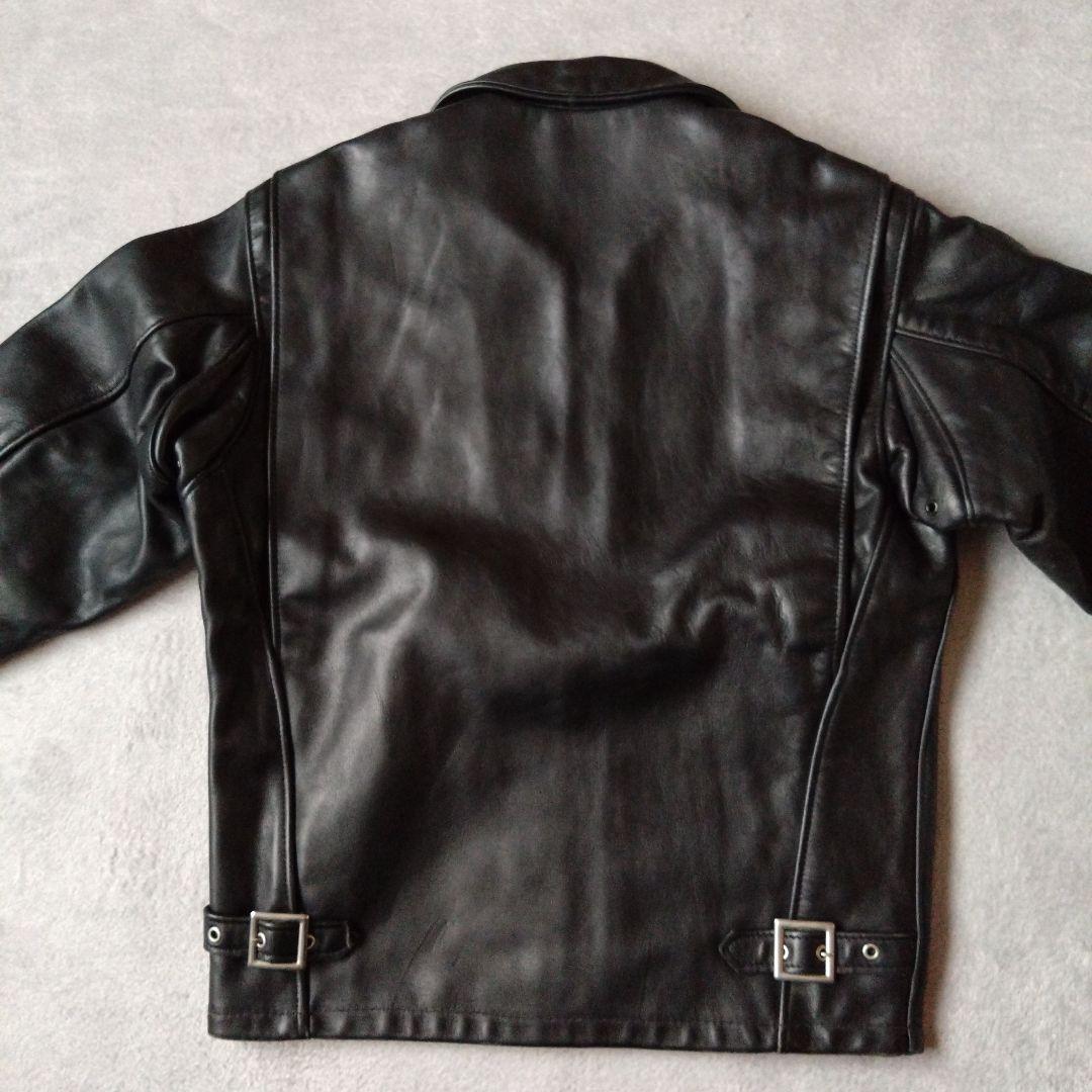 Schott ブラック レザー シングル ライダース ジャケット サイズ36
