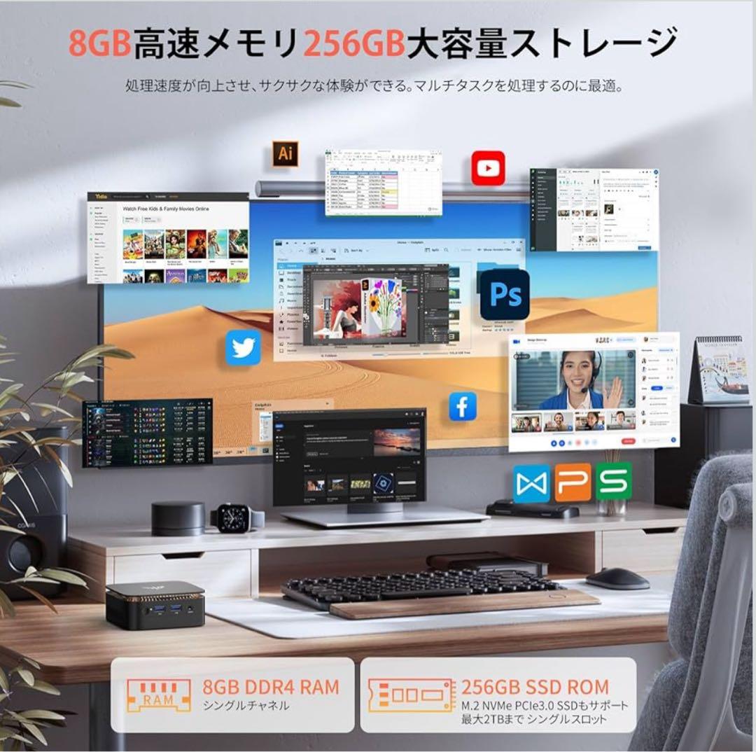 ミニpc最新の第12世代n150動作より安定 2025新モデル