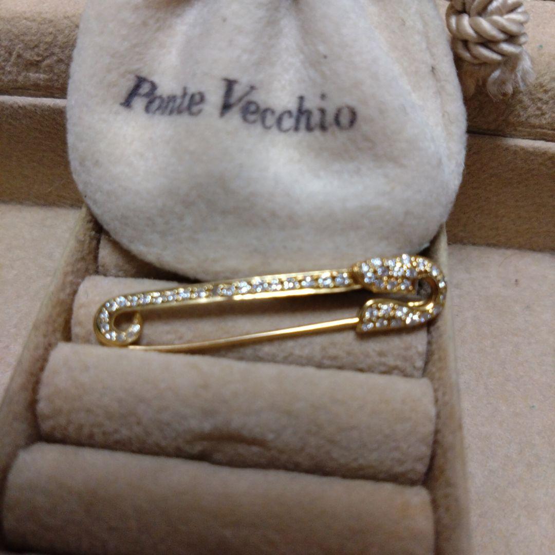 Ponte Vecchio K18ダイヤモンド0.28イエローゴールドブローチ