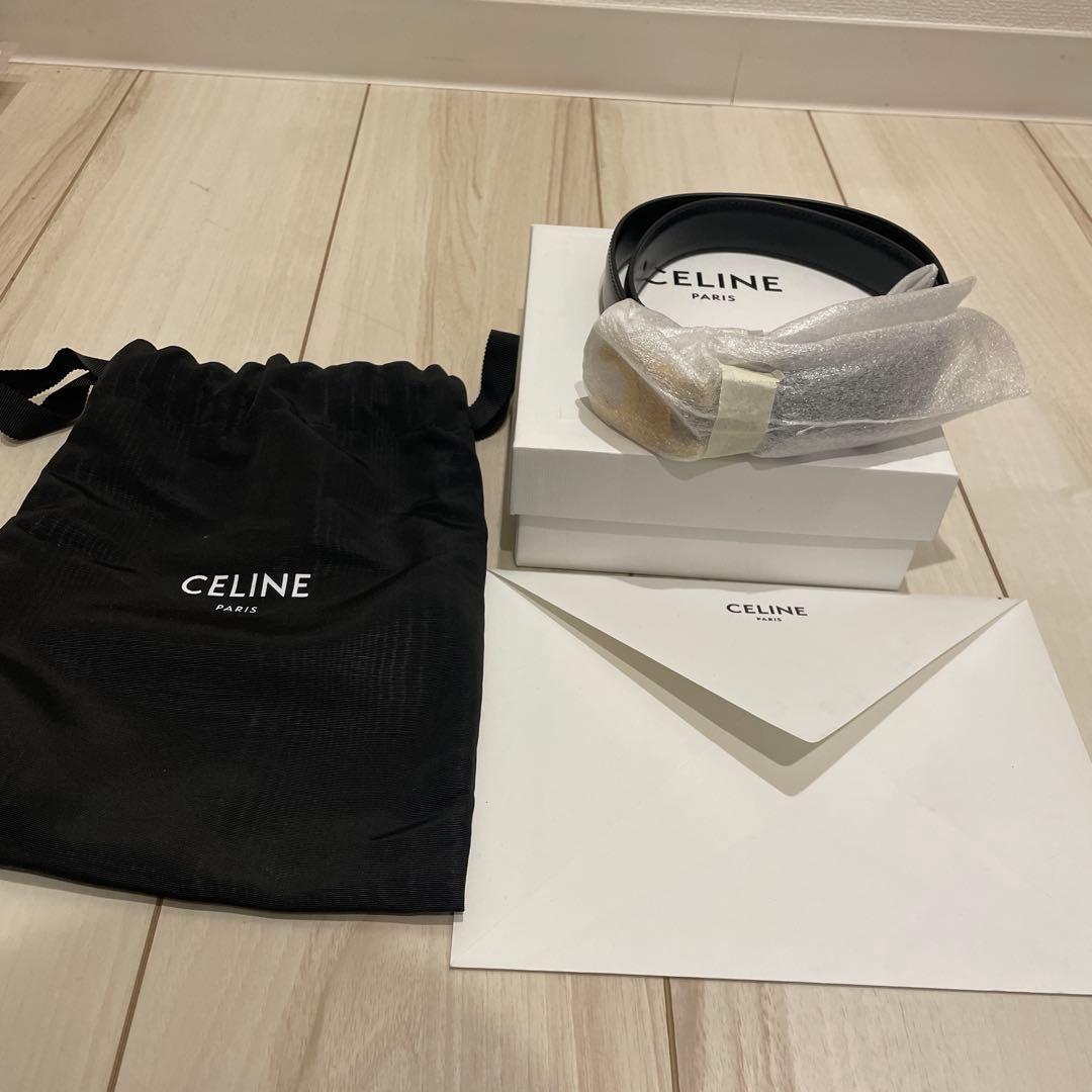 CELINE トリオンフ レザー ベルト 80cm