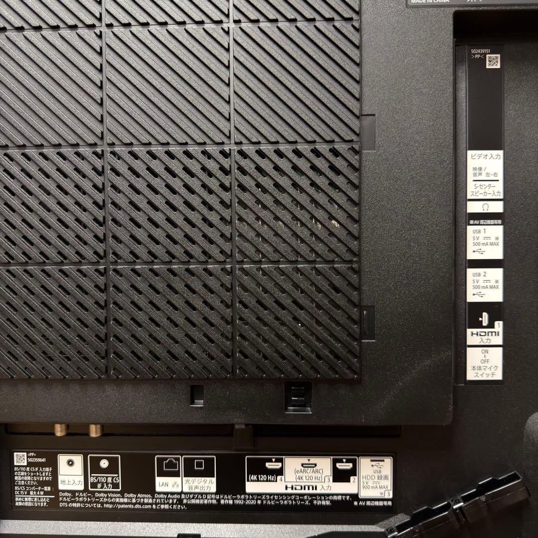 SONY 65V型 4K液晶テレビ BRAVIA XRJ-65X95J 23年製