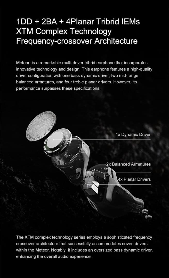 【水月雨】イヤホン METEOR（新品未使用）【MOONDROP】