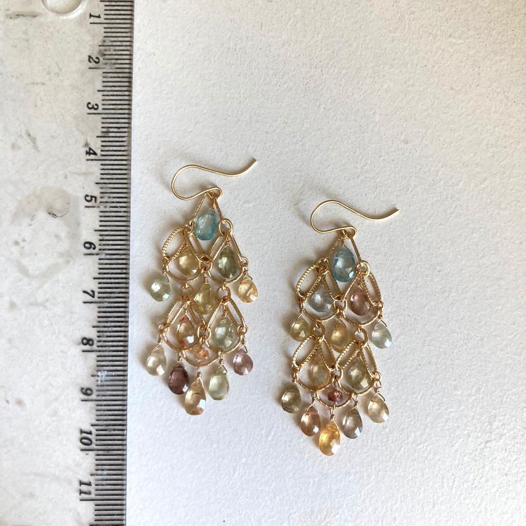 ジルコンのシャンデリアピアス