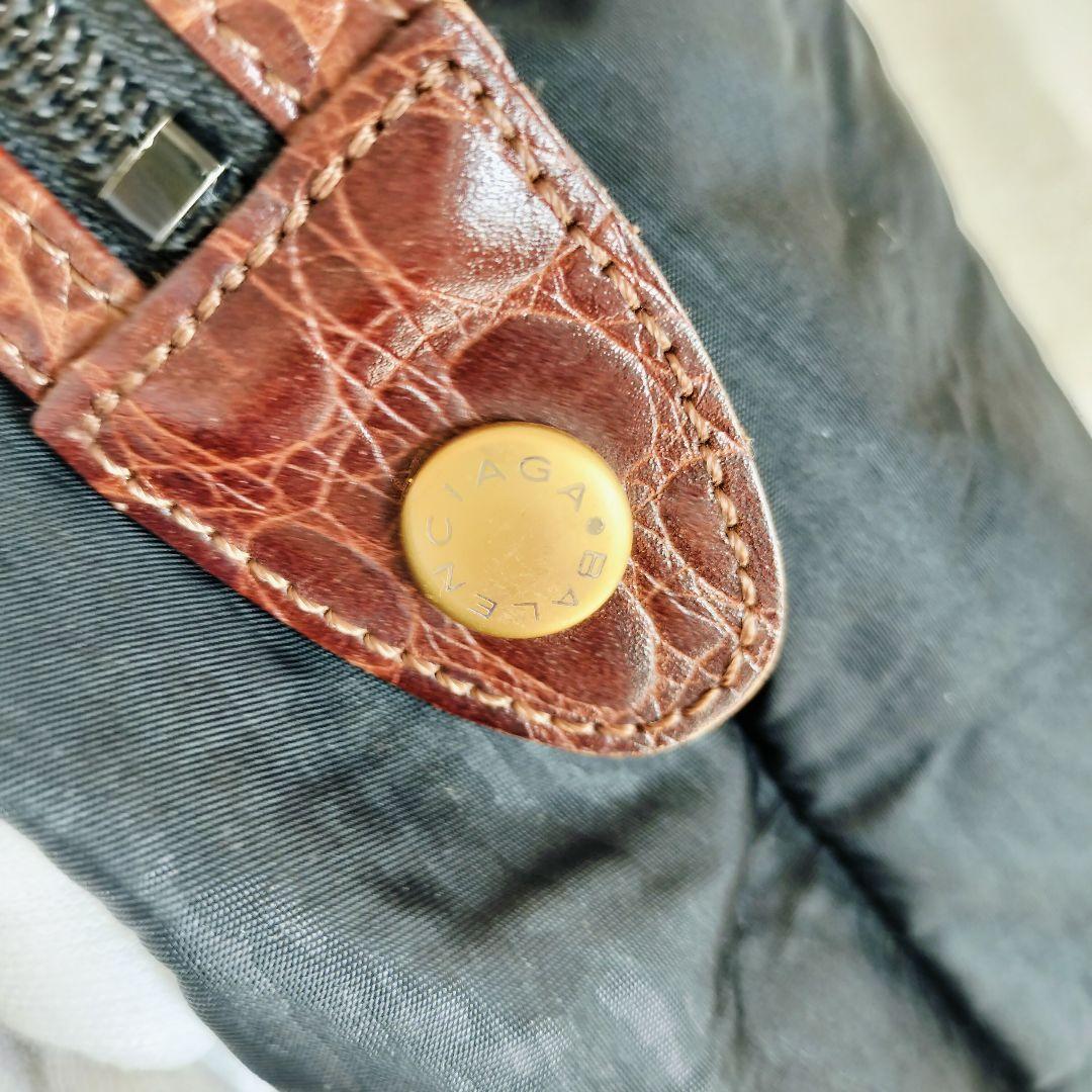 美品☆BALENCIAGA バレンシアガ☆ボストンバッグ 黒×ブラウン