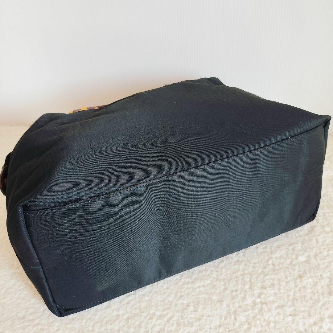 美品☆BALENCIAGA バレンシアガ☆ボストンバッグ 黒×ブラウン