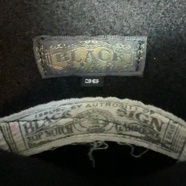 希少 BLACK SIGN リバーシブル ウール ベスト 36 ブラックサイン