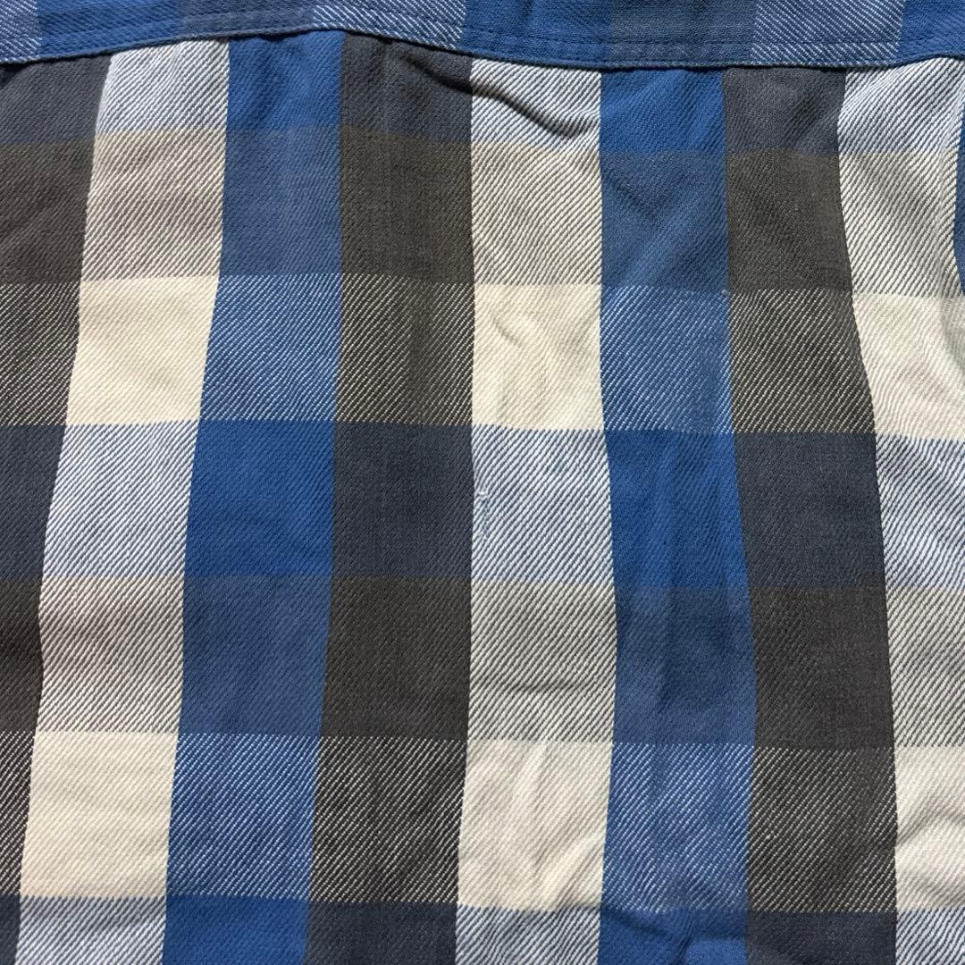 雰囲気◎ 70's〜80's FIVE BROTHER フランネル 青黒白