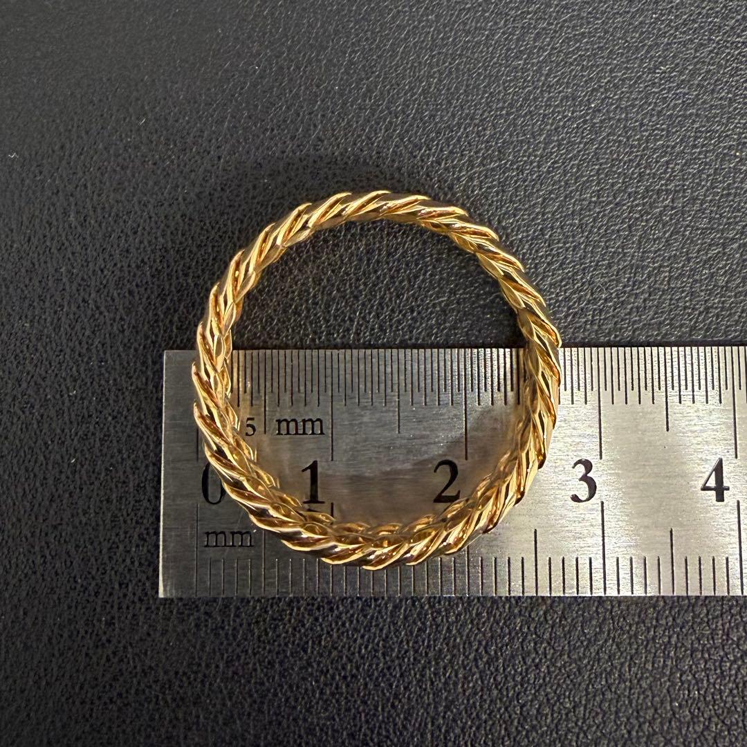 (C010902) K18リング 約27号 喜平デザイン 18金YG