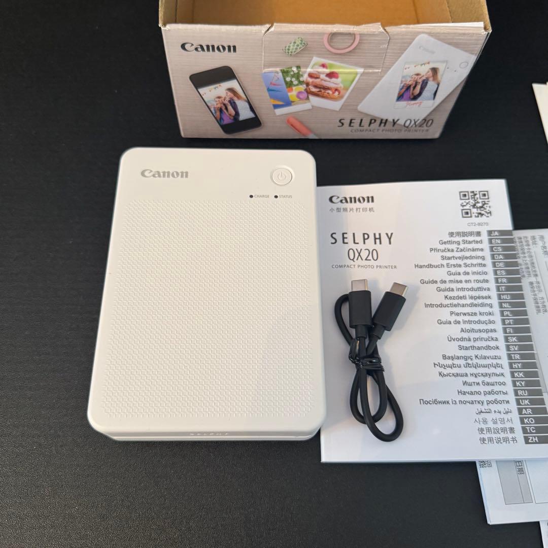 【美品】Canon SELPHY QX20 ホワイト ミニフォトプリンター