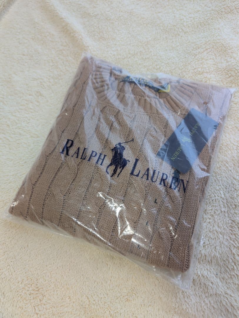 Polo Ralph Lauren ケーブル デザインコットンニットセーター　L