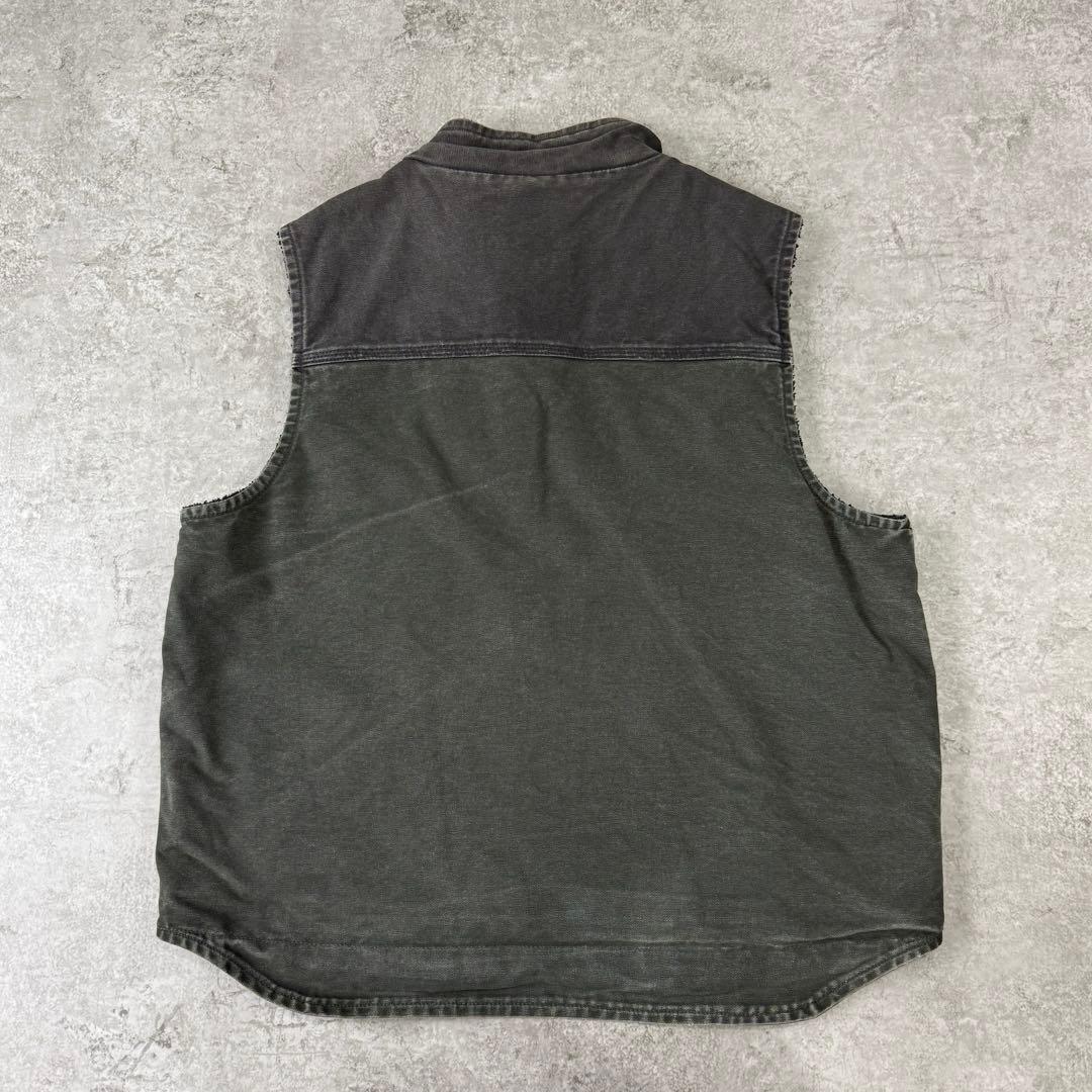 レアカラー■carhartt カーハート【L】ダックベスト モスグリーン 雰囲気