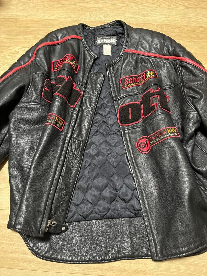 美品 schott レザー ライダースジャケット XXL 黒
