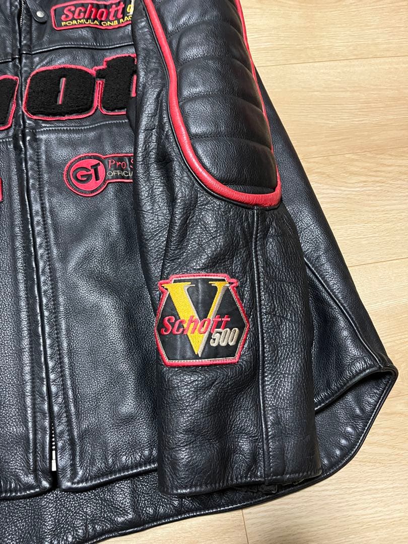 美品 schott レザー ライダースジャケット XXL 黒