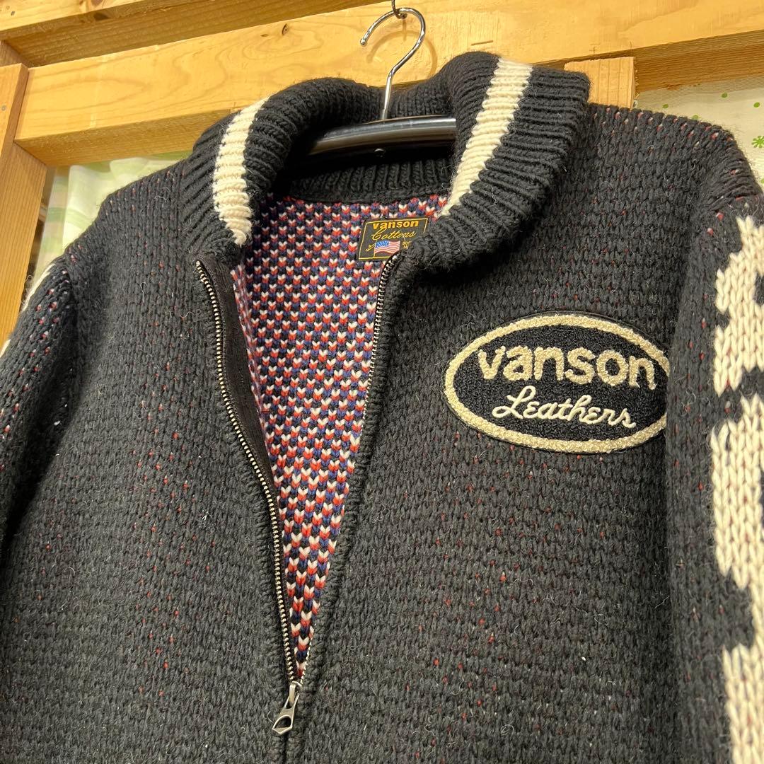 新品 VANSON バンソン カウチンニット(XL)