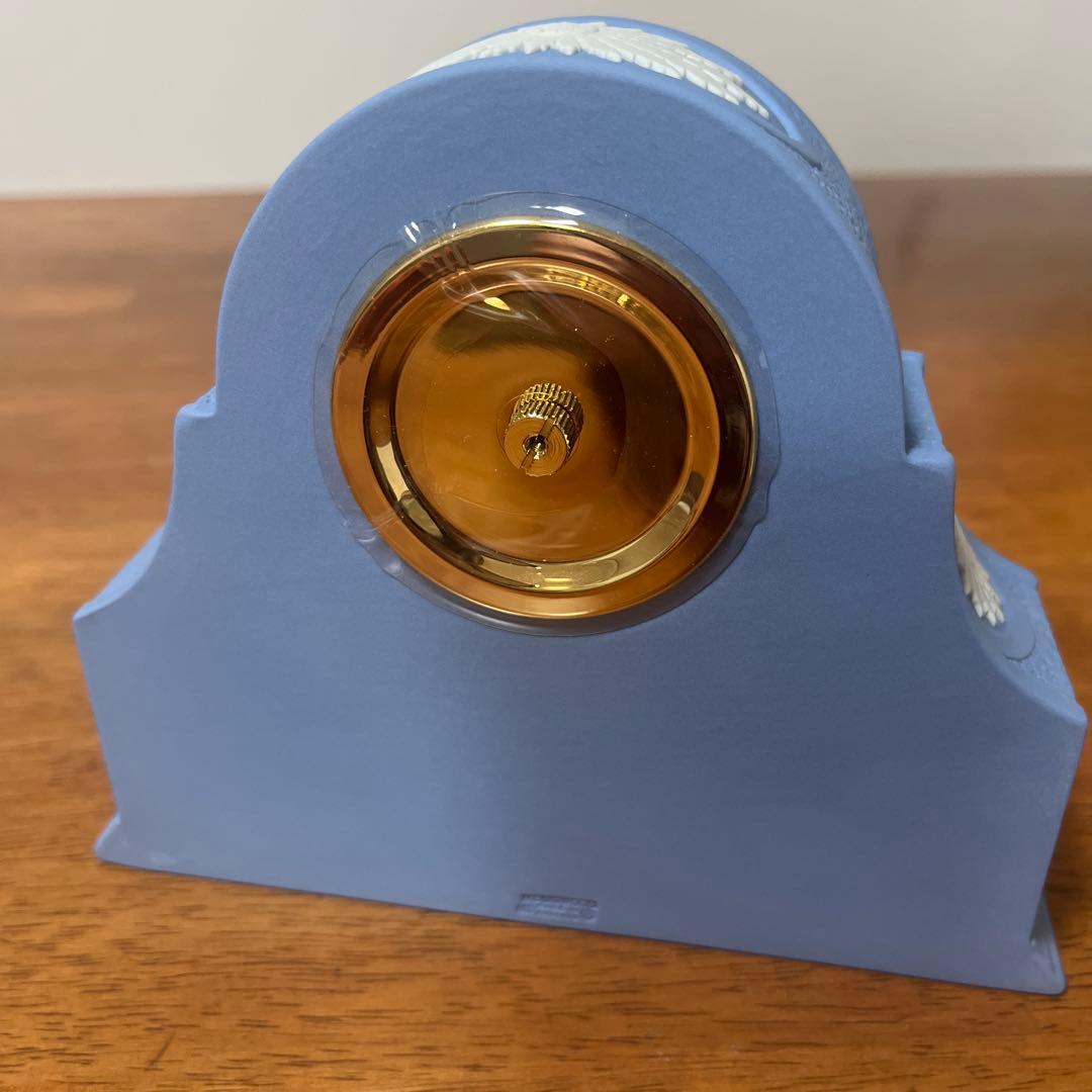 [新品保証書付き］ウェッジウッド　ジャスパー ペール ブルー マントルクロック