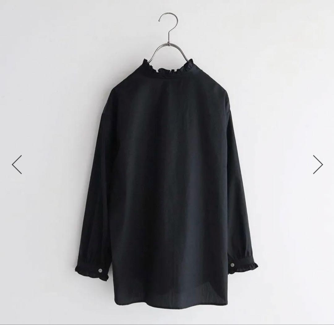 STAMP AND DIARY 100/1高密度ブロード フリルブラウス