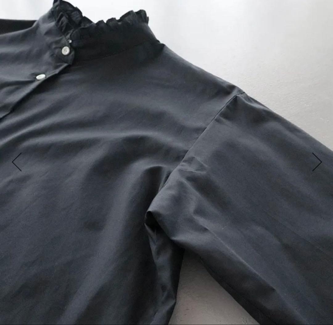 STAMP AND DIARY 100/1高密度ブロード フリルブラウス