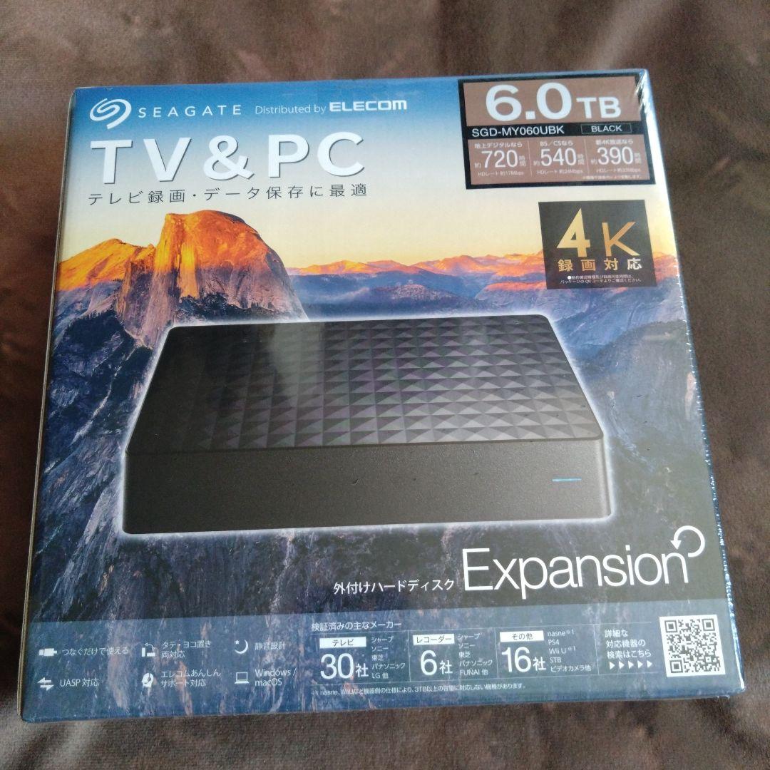 【新品 未開封】ELECOM 6TB 外付けハードディスク