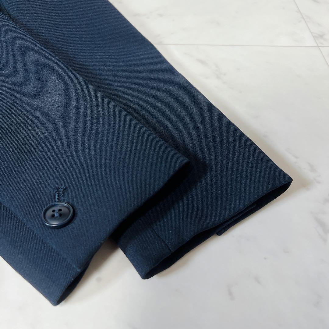 PLST プラステ パンツスーツセットアップ ノーカラー ネイビー Lサイズ