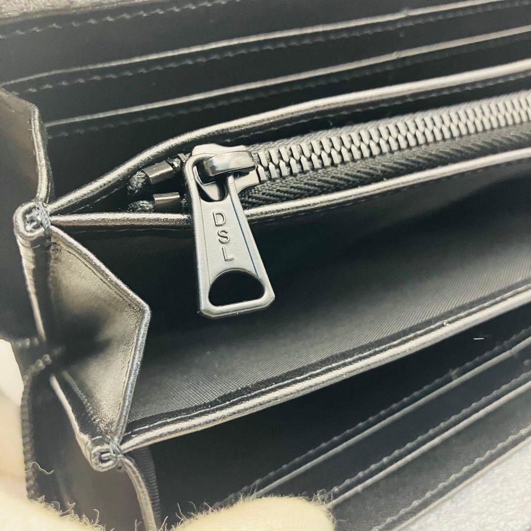 【新品未使用】DIESEL ディーゼル　ラウンドファスナー 長財布 ブラック