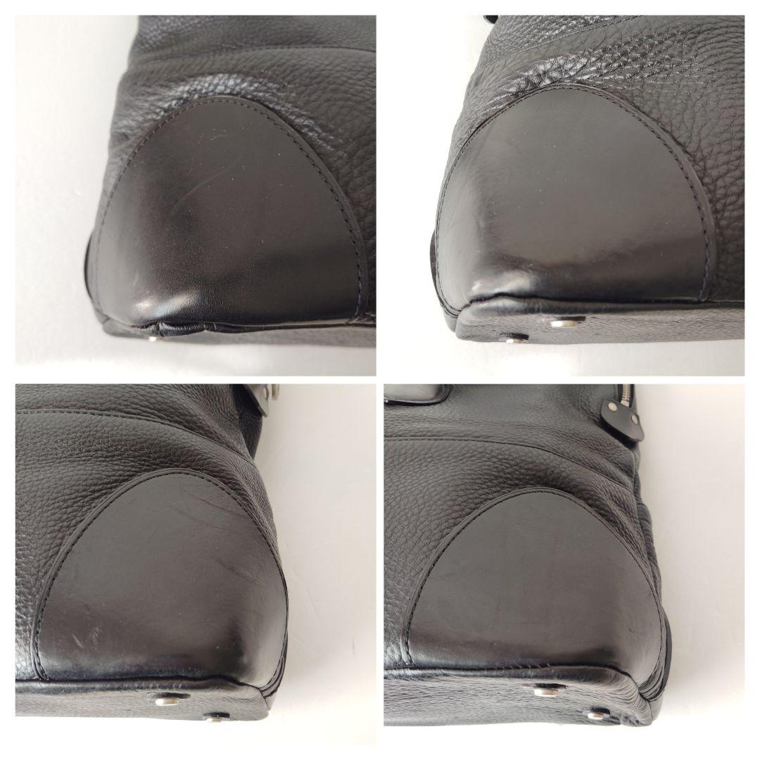 ganzo fico レザートートバッグ ブラック