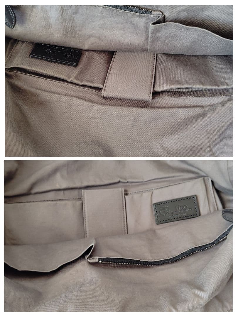 ganzo fico レザートートバッグ ブラック