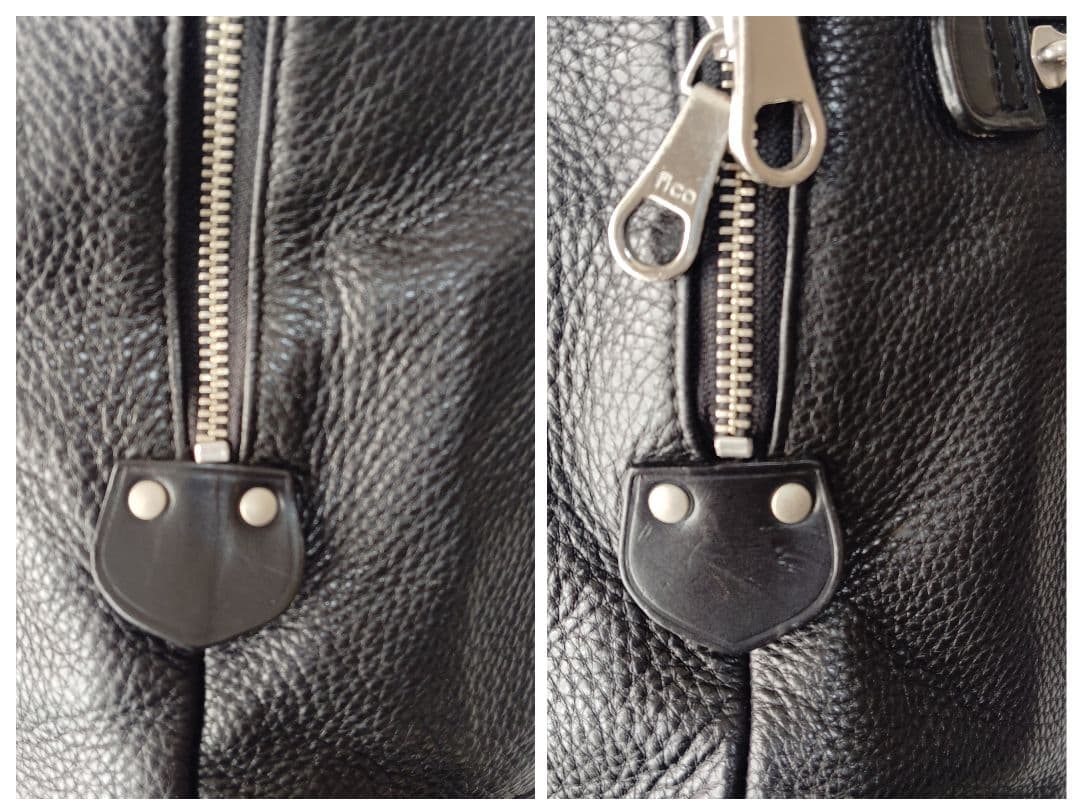 ganzo fico レザートートバッグ ブラック