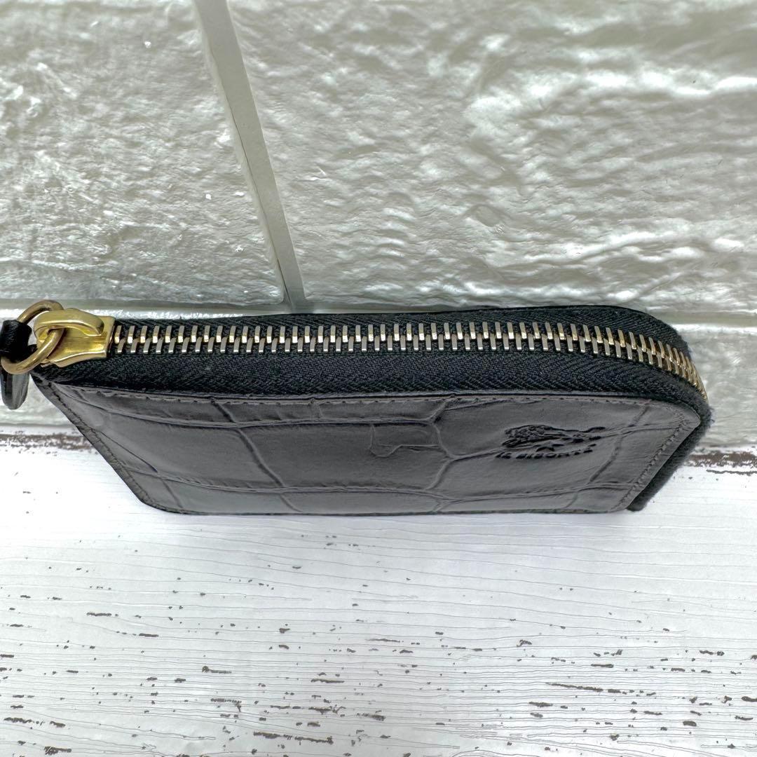 希少✨美品　イルビゾンテ　ケース　カードケース　クロコ型押し　レザー