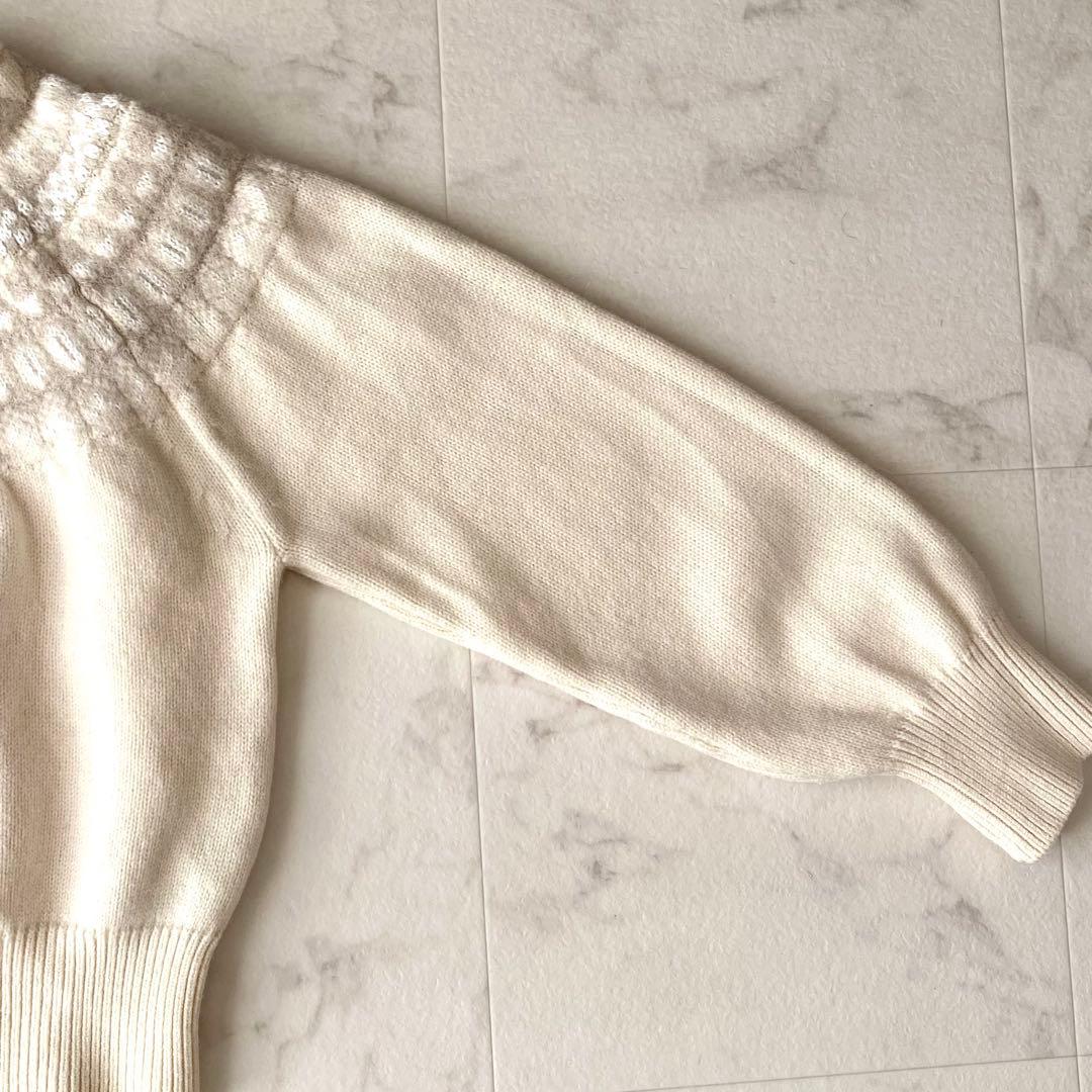 美品.定価2.7万☆シップス アルパカ混 ノルディック柄 クルーネックニット