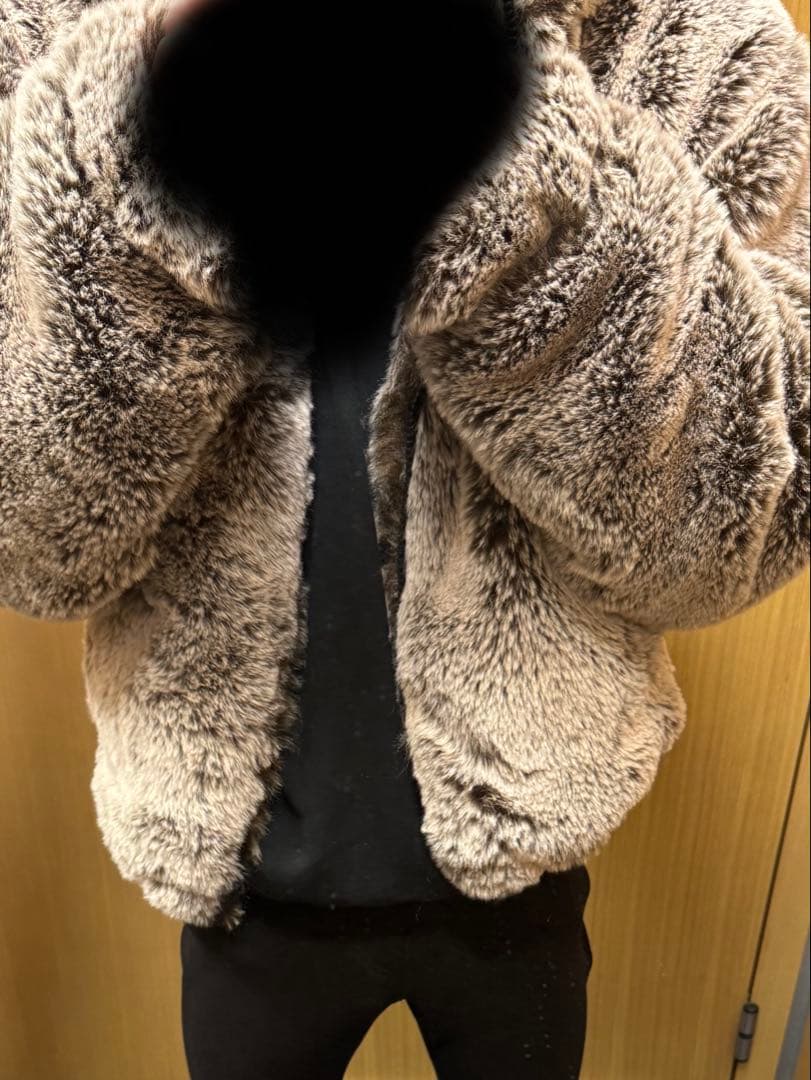 ZARA ベージュ ファー風ジャケット Sサイズ