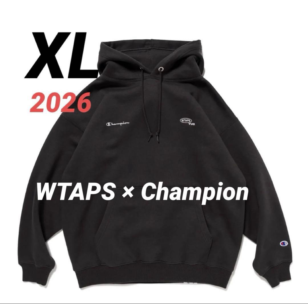 WTAPS x Champion Academy パーカー XLサイズ　ブラック