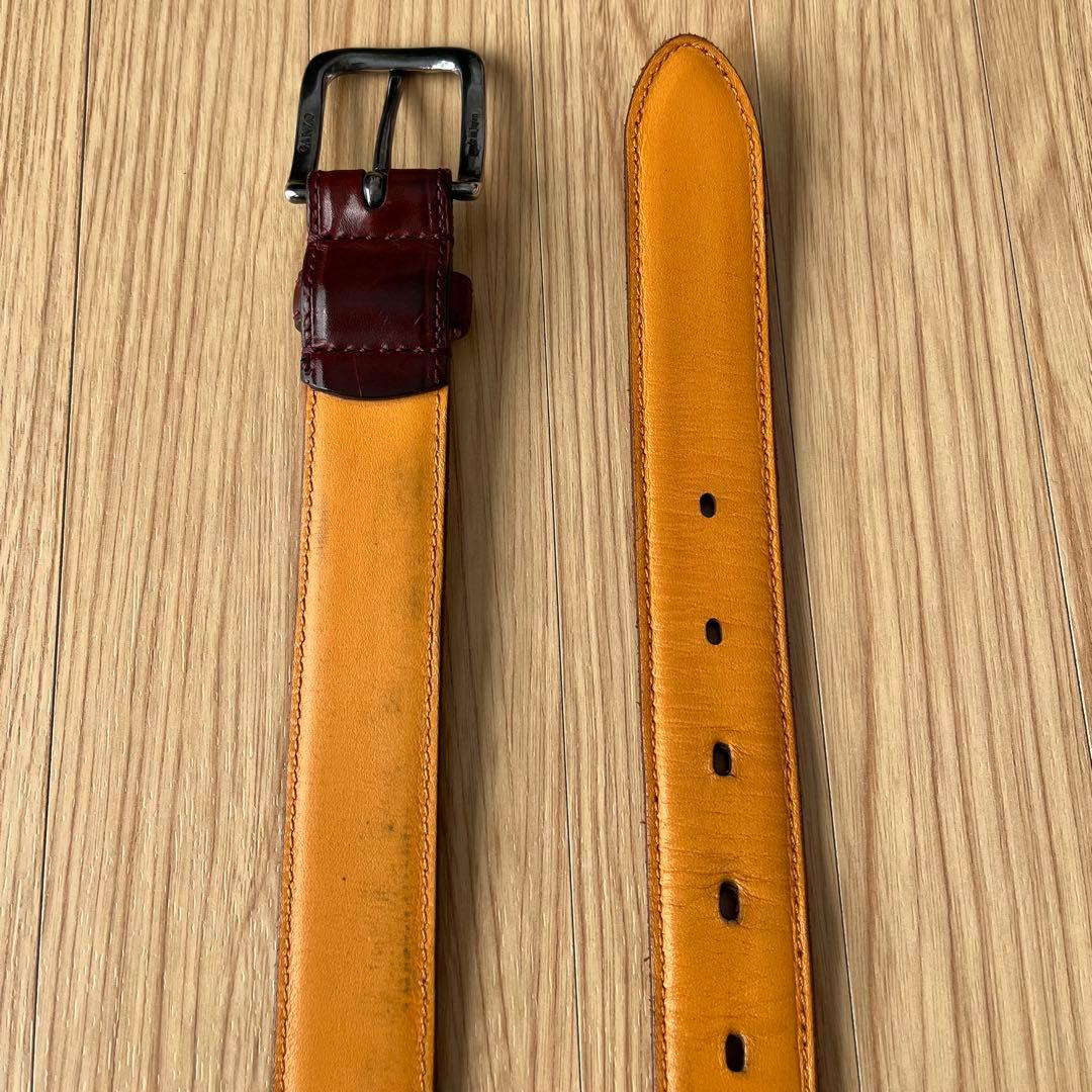 GANZO ブライドル ブラウンレザーベルト