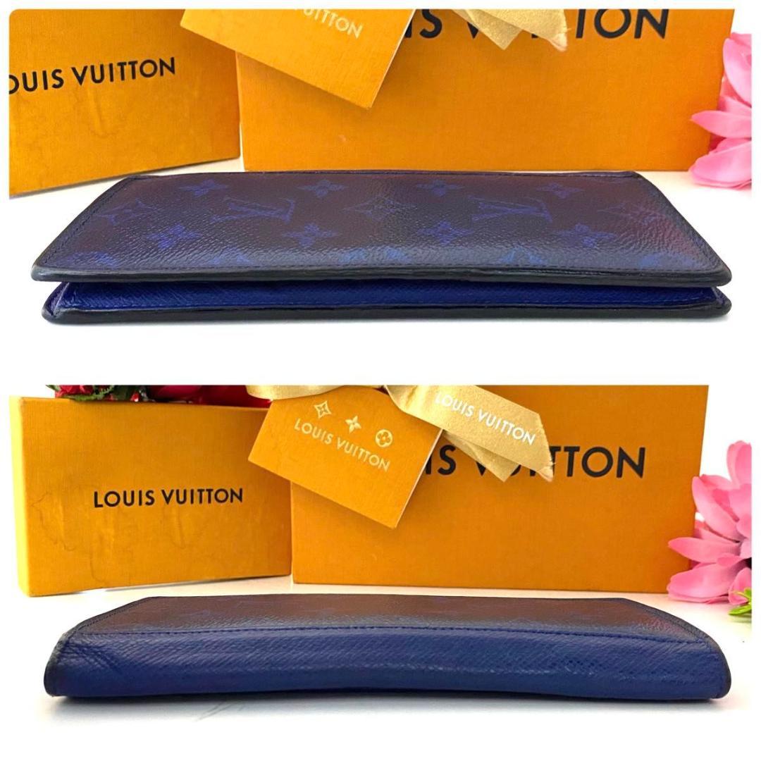 ルイ ヴィトン◎ポルトフォイユ ブラザ モノグラム ダイガラマ 青 ブルー 財布