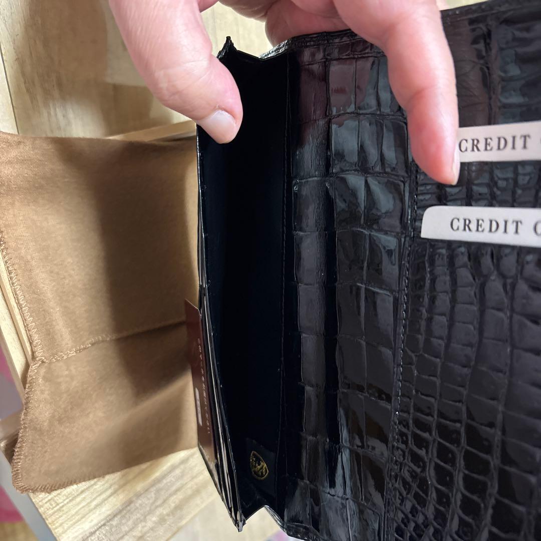 わいえす JRA 黒 クロコダイルレザー 長財布 新品未使用