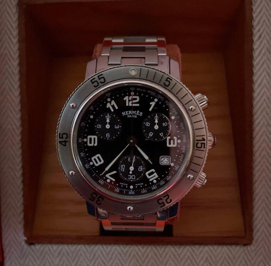 【HERMES】エルメスクリッパーダイバーズクロノグラフCL2.910腕時計