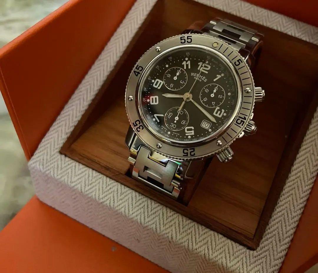【HERMES】エルメスクリッパーダイバーズクロノグラフCL2.910腕時計