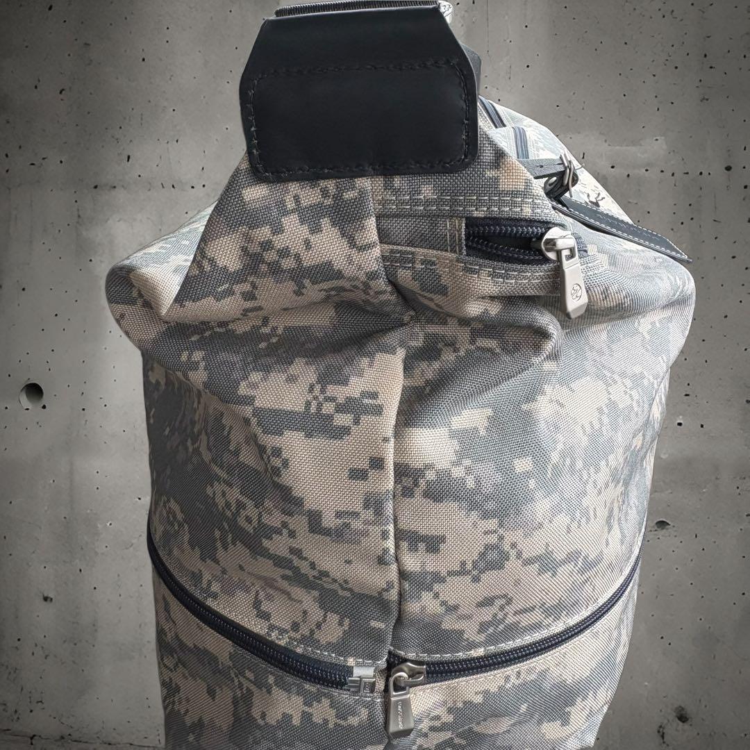 激レア　ロンシャン LONGCHAMP 迷彩柄 ボストンバッグ カーキ グレー