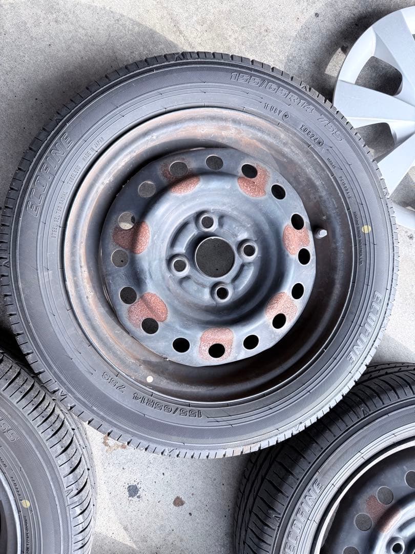 155/65R14・2024年製造・ダイハツ・ムーヴ外し・バリ山夏タイヤ・４本