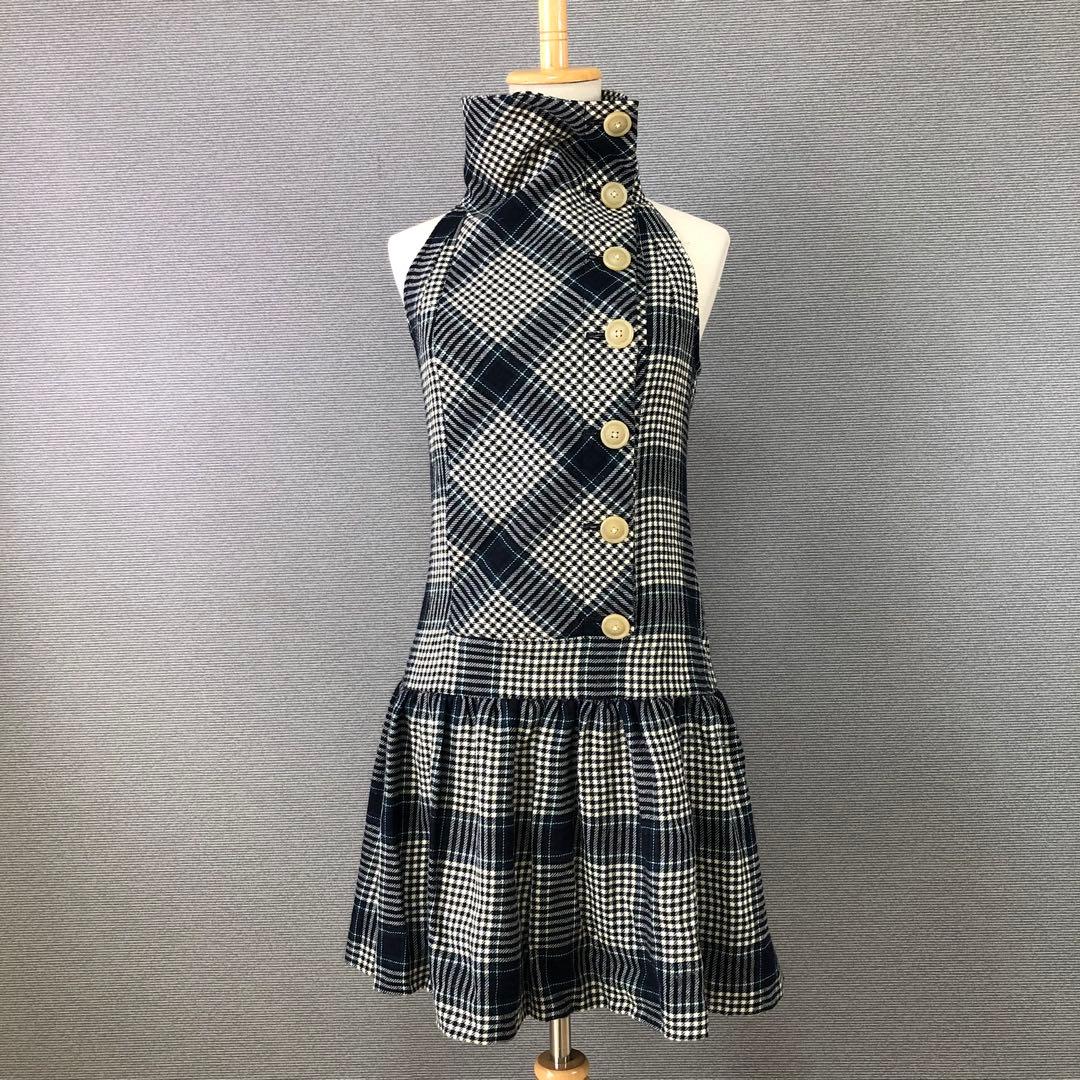 Vivienne Westwood チェック柄 ノースリーブ ミニワンピース