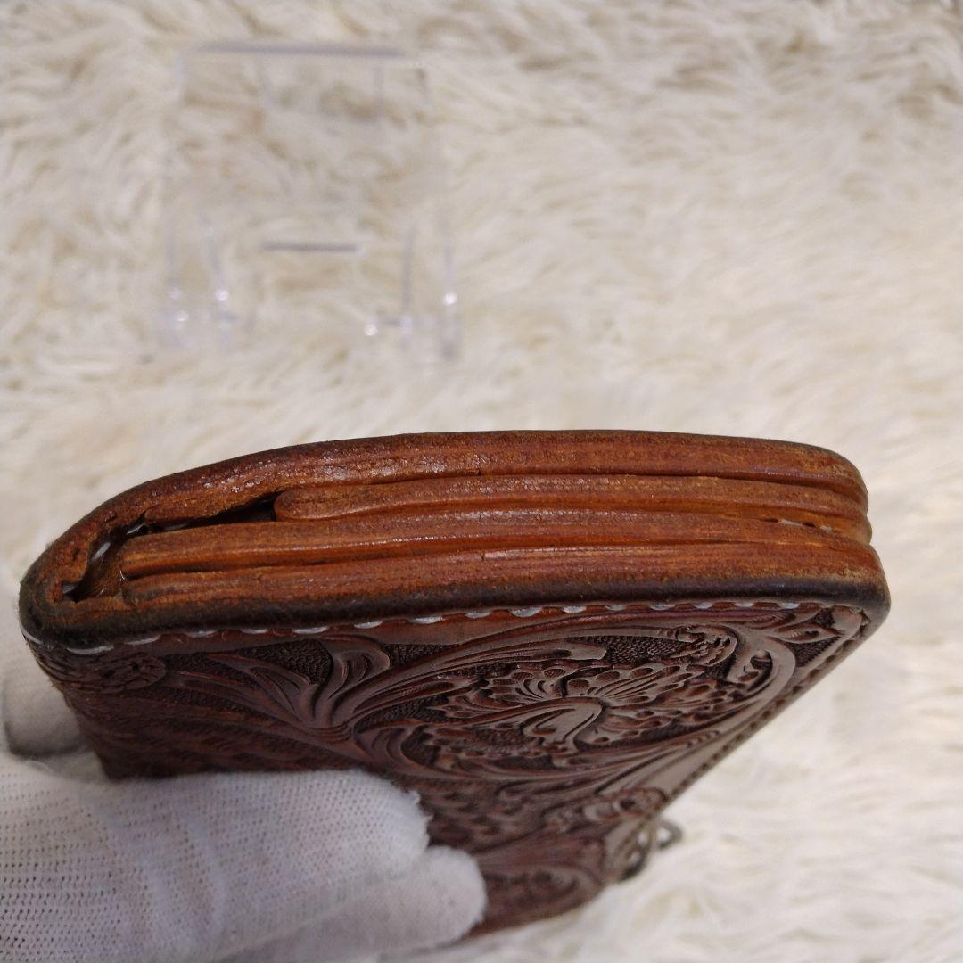 SAMURAI CRAFT レザー 長財布 ウォレットチェーン コンチョ